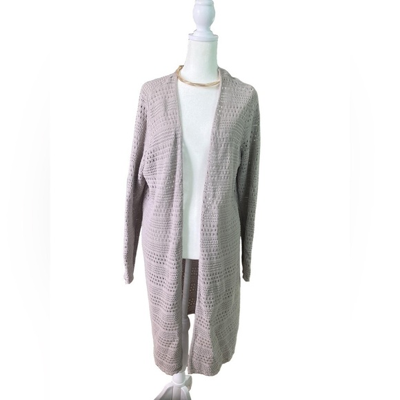 Torrid Women’s Duster Knit Cardigan Beige Size 1 Long (XL) - Picture 1 of 6